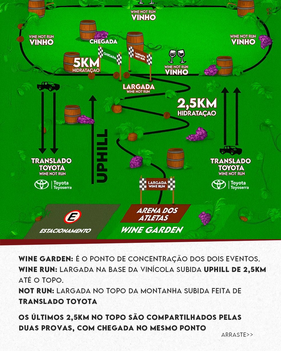 A Wine Run na Vinícola Tassinari: primeira no Estado do Rio de Janeiro — Foto: Divulgação