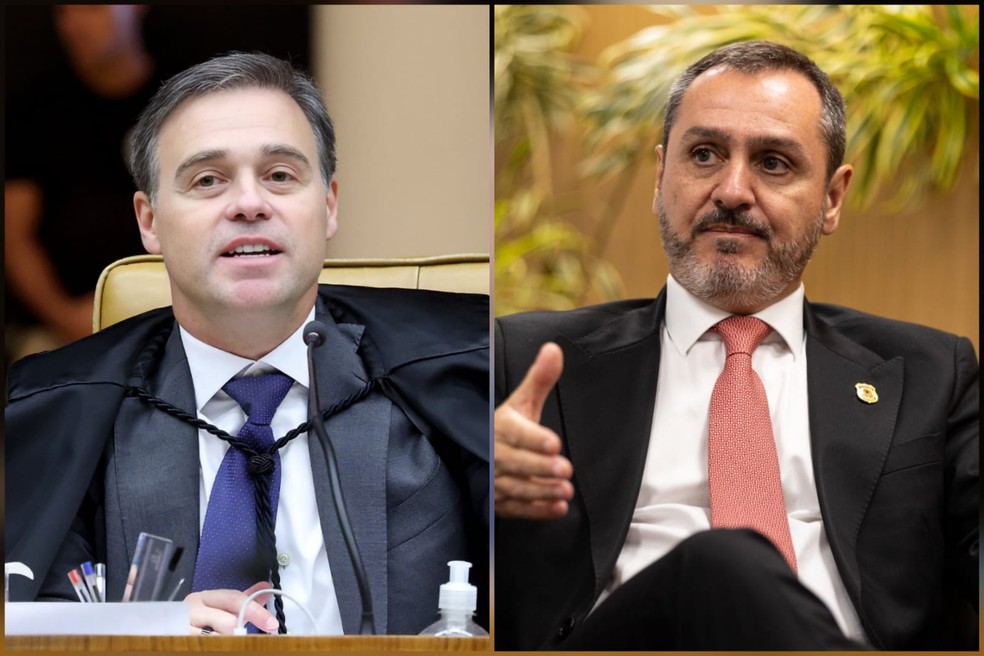 O ministro do STF Andr� Mendon�a e o diretor-geral da Pol�cia Federal, Andrei Rodrigues - Foto: Montagem sobre fotos de Luiz Silveira/STF e Brenno Carvalho/Ag�ncia O Globo