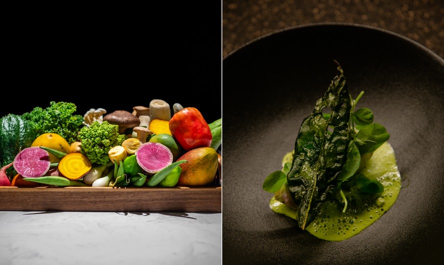 Ingredientes usados no preparo dos pratos do dia, no Lasai