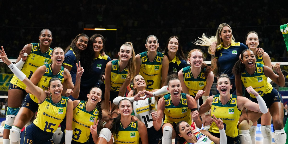 Brasil assume liderança da Liga das Nações feminina com vitória sobre Sérvia