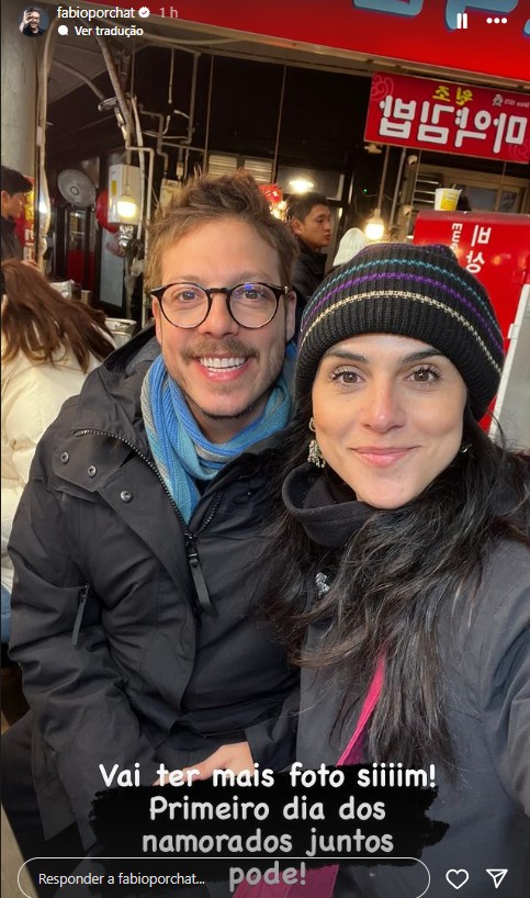 Fabio Porchat declares himself to Priscilla Castello Branco — Photo: Instagram