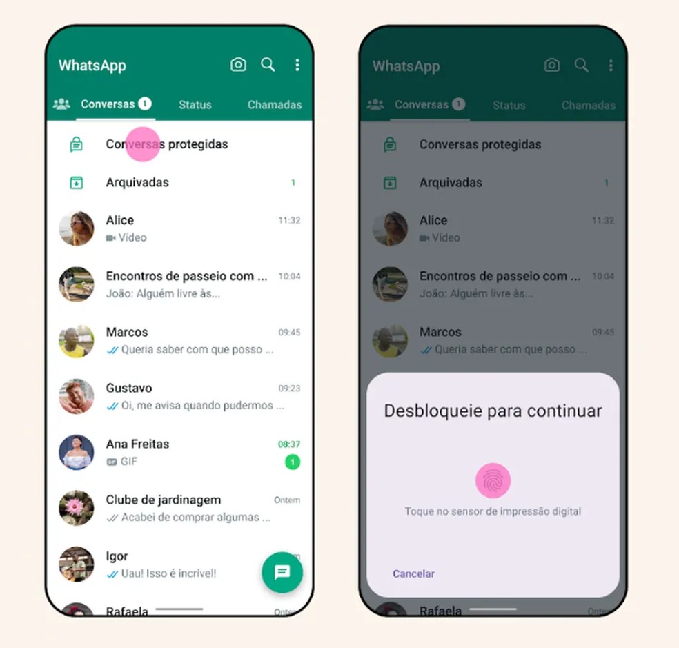 WhatsApp terá novo recurso chamado Proteção de Conversas  — Foto: Divulgação