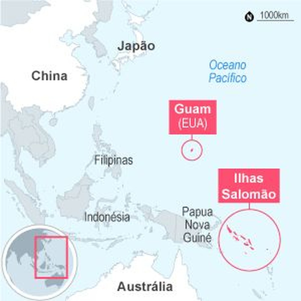 Após acordo com a China, Ilhas Salomão negam parada para navio dos EUA