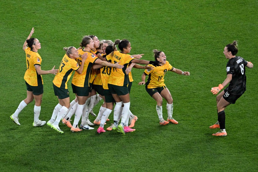 Matildas comemoram classificação inédita para a semifinal da Copa do Mundo