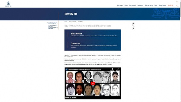 Interpol lança campanha para identificar mulheres assassinadas em casos ...
