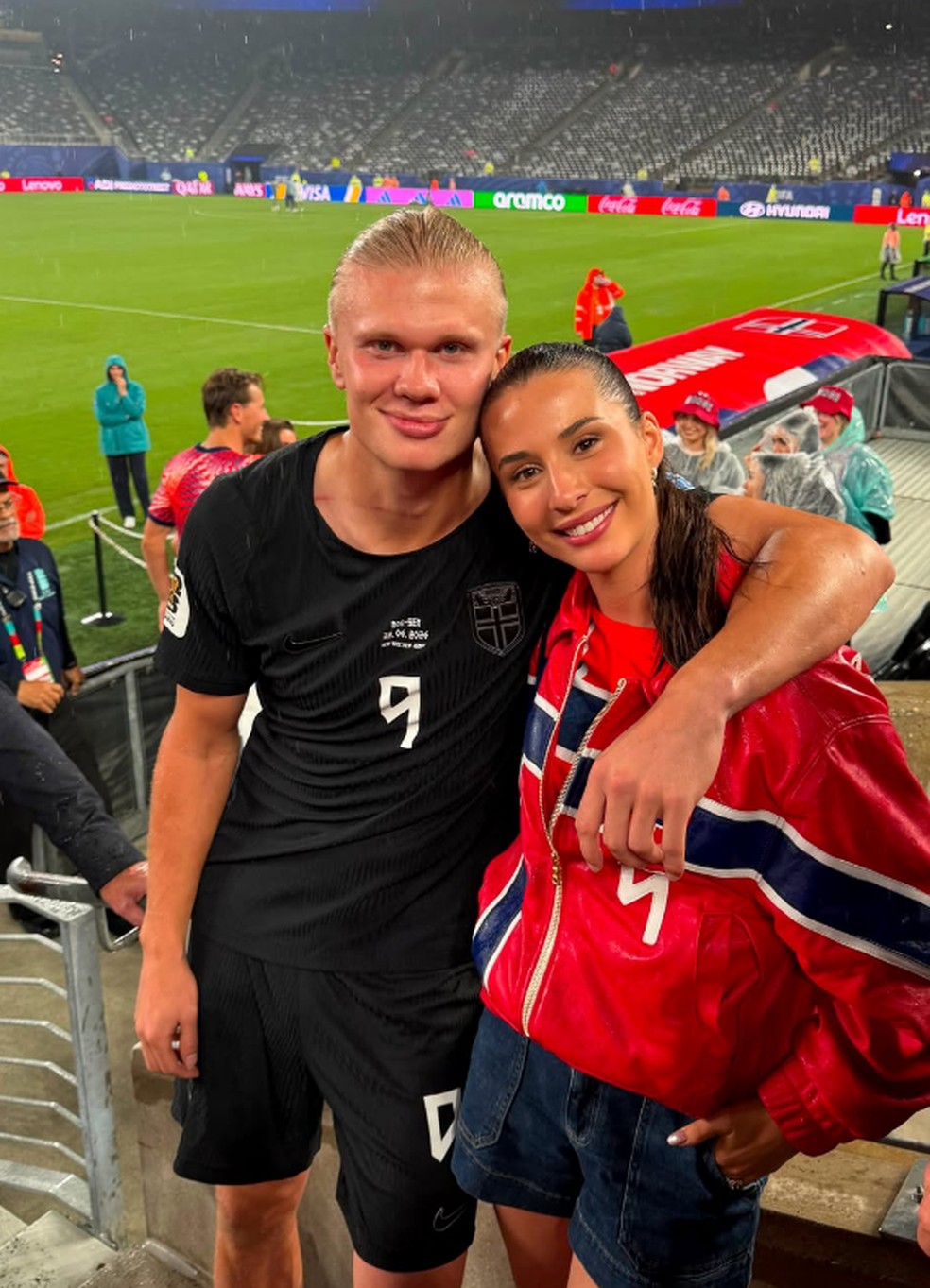 Isabel Johansen, companheira discreta de Haaland e ex-jogadora de futebol — Foto: Reprodução/Redes Sociais