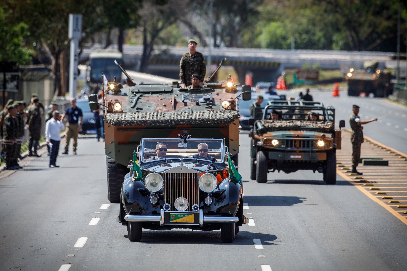 7 de Setembro: militares ensaiam para desfile na Esplanada dos Ministérios, em Brasília. — Foto: Brenno Carvalho/Agência O Globo