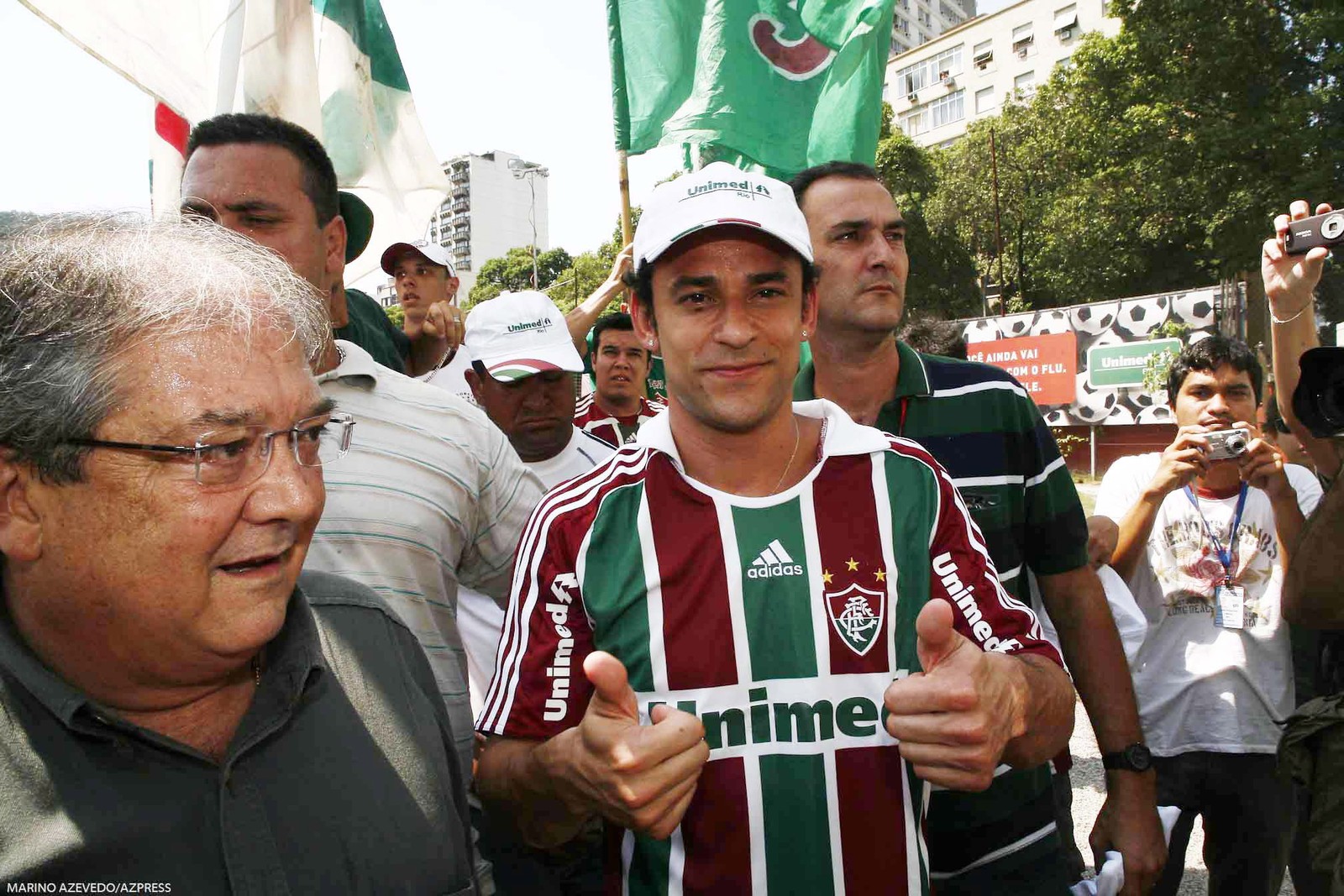 Apresentação do atacante Fred, do Fluminense  — Foto: Divulgação / Photocamera 