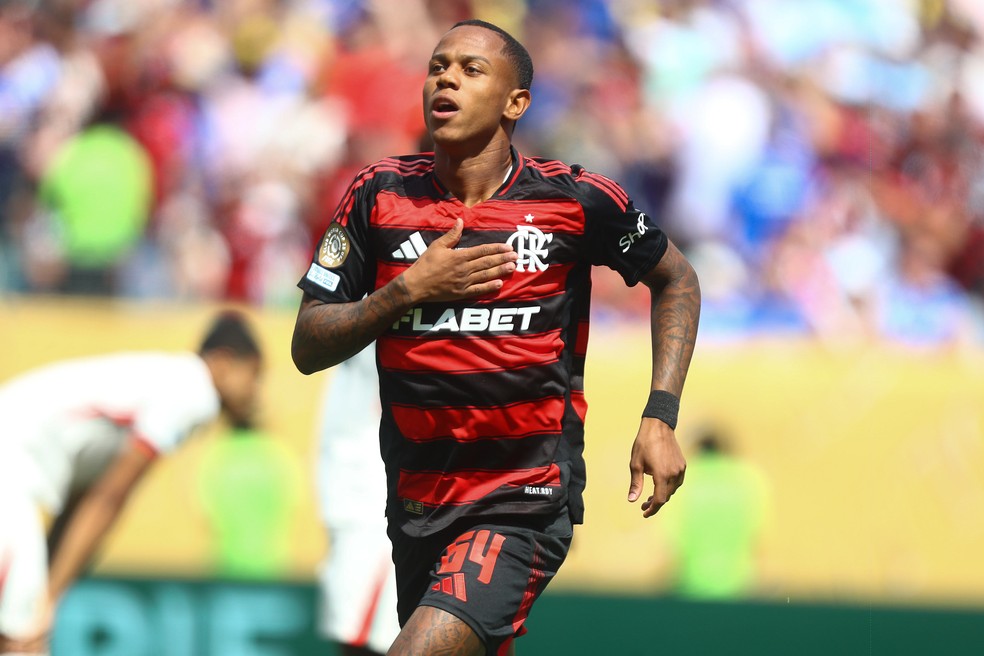 Wallace Yan marcou em vitória do Flamengo sobre o Chelsea — Foto: Gilvan de Souza/Flamengo