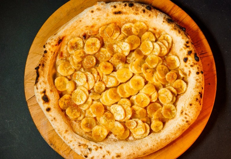 A pizza de banana faz sucesso na Noizz Pizzaria — Foto: Divulgação