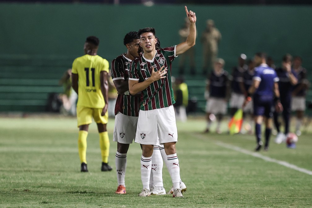 Lezcano marcou seu primeiro gol pelo Flu — Foto: LUCAS MERÇON / FLUMINENSE