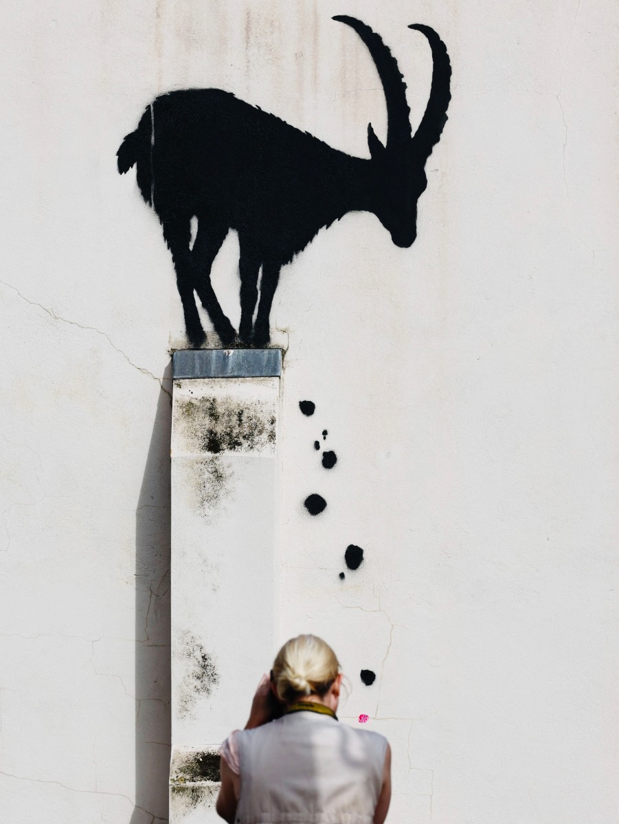Banksy fecha semana que transformou Londres em zoológico com piranhas — Foto: AFP