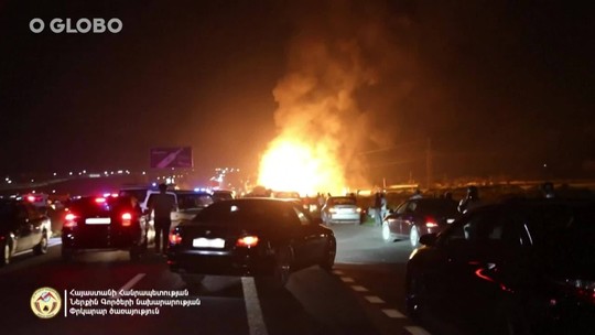 Enorme explosão em posto de gasolina na Armenia deixa sete feridos; vídeo