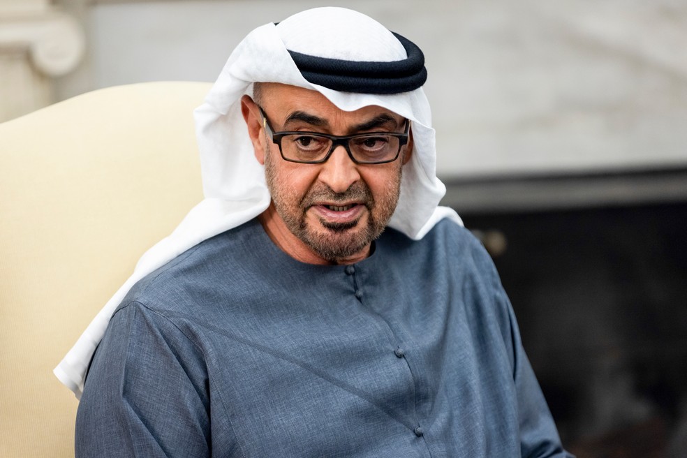 Xeque Mohammed bin Zayed Al Nahyan, presidente dos Emirados Árabes Unidos — Foto: Samuel Corum/Sipa/Bloomberg