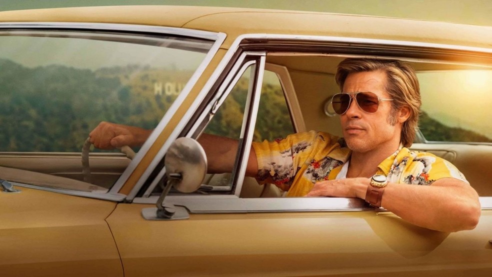 Brad Pitt em cena do filme 'Era uma vez em Hollywood' — Foto: Divulgação