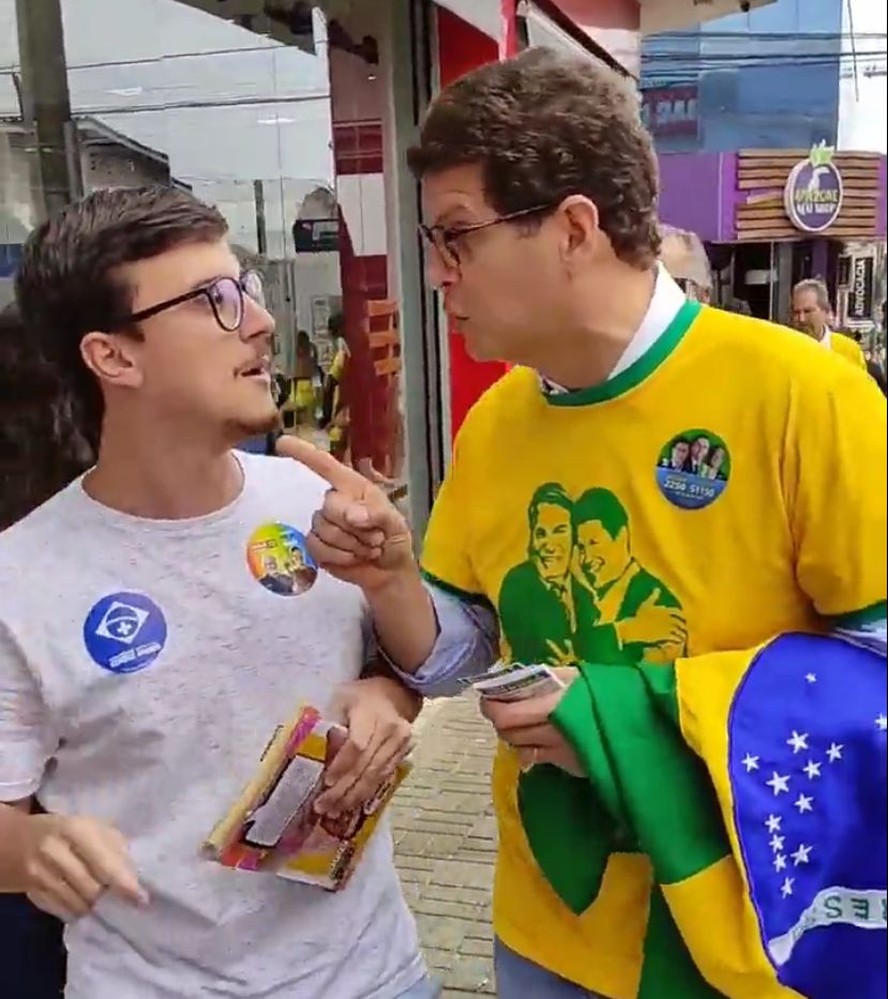 Ricardo Salles discute com Guilherme Cortez em Franca, São Paulo