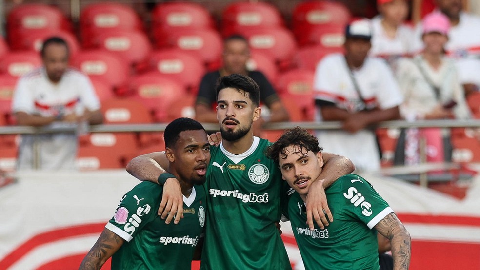 Chances de título do Palmeiras disparam após vitória — Foto: Cesar Greco/Palmeiras