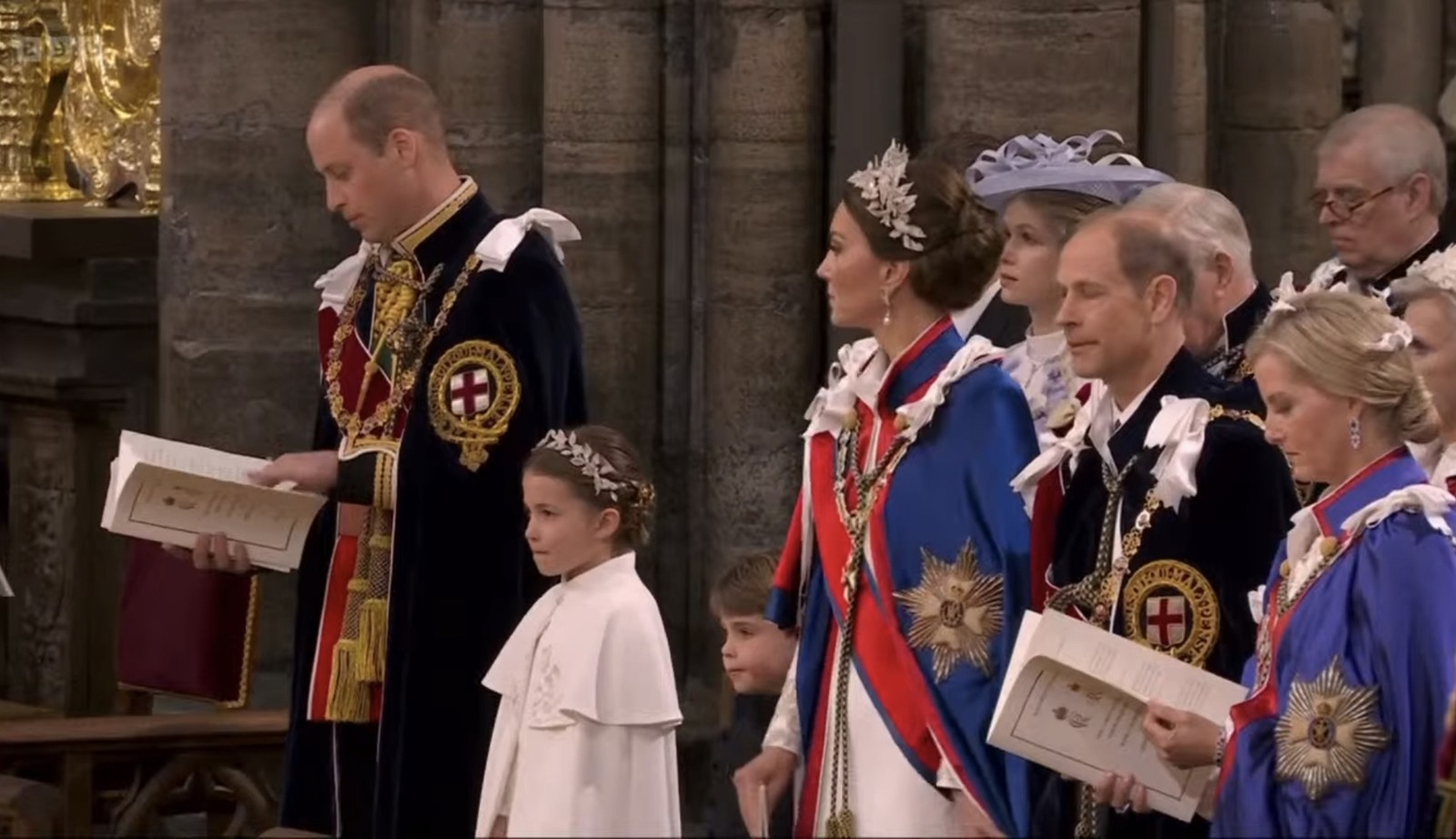 Príncipe William, princesa Catherine, e os dois filhos do casal, Charlotte e Louis — Foto: Reprodução