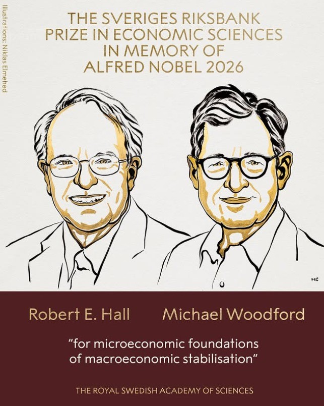 Nobel de Economia vai para Robert E. Hall e Michael Woodford por estudos sobre como reduzir crises e inflação
