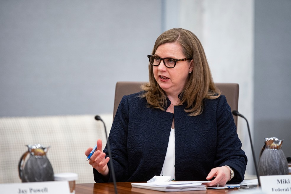 A diretora do Fed Michelle Bowman — Foto: Bloomberg