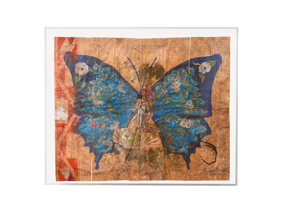 Obra da artista visual Christina Oiticica, parte da mostra "Dichotomie", que enterrou e desenterrou quadro em aldeia indígena na Bahia — Foto: Divulgação