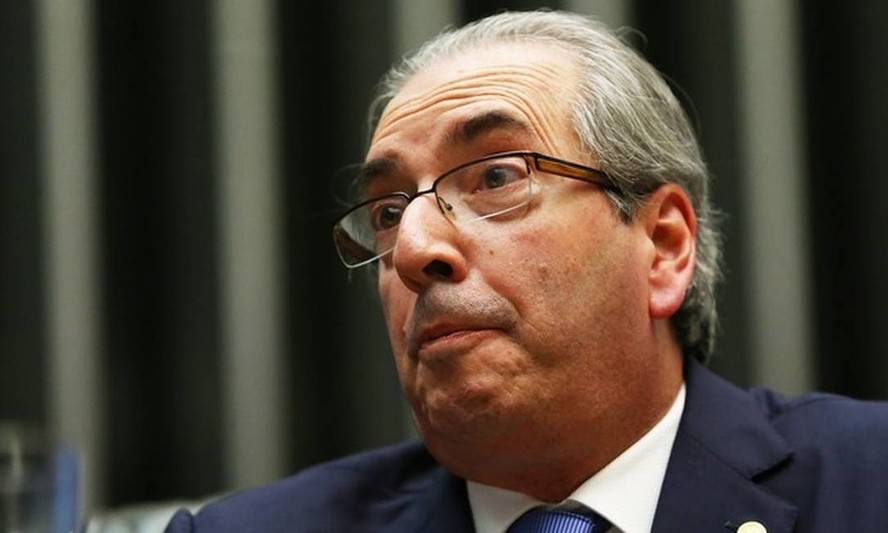 O ex-deputado Eduardo Cunha no plenário da Câmara, antes da cassação