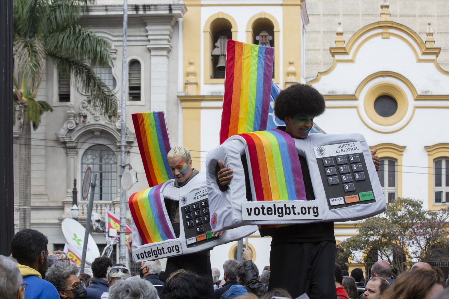 Atos em defesa da democracia no Largo São Francisco, em São Paulo.  — Foto: Edilson Dantas