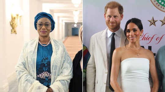 Primeira-dama da Nigéria esclarece mal entendido sobre suposta crítica à vestidos de Meghan Markle
