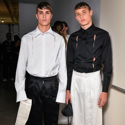 Em 2024, Francisco e João Hilbert, de 16 anos, iniciaram a trajetória como modelos. Os filhos de Fernanda Lima e Rodrigo Hilbert seguiram os passos dos pais. Os gêmeos fizeram sua estreia na São Paulo Fashion Week, em outubro — Foto: Reprodução/Instagram