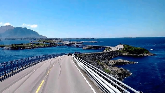Rota Atlântica – Noruega: pontes sobre fiordes, vista panorâmica e chance de ver focas e baleias. — Foto: Captura de tela/YouTube/Construction Time