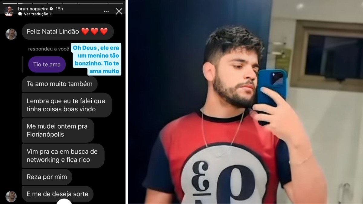 ‘reza por mim’: tio de jovem encontrado morto em balneário camboriú mostra mensagens com vítima