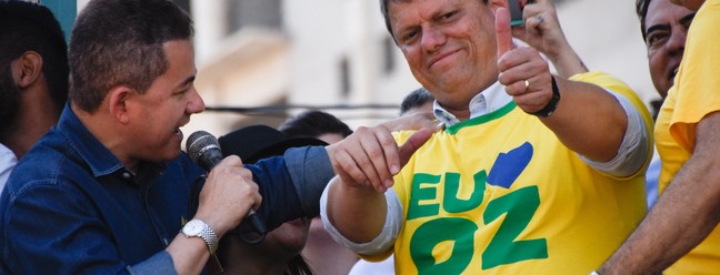 Tarcísio de Freitas (Republicanos) é eleito governador de São Paulo  — Foto: Ronaldo Silva/Photo Press/Agência O Globo