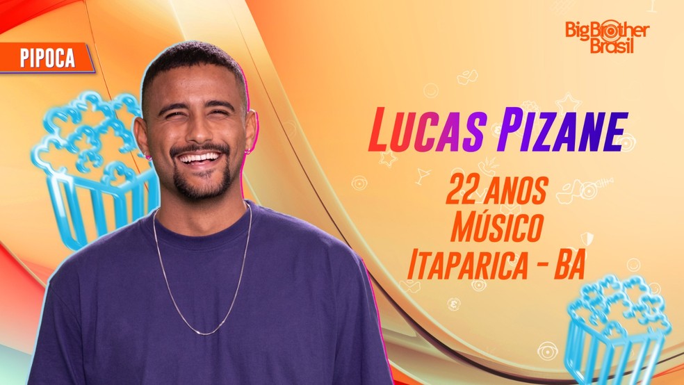 Lucas Pizane, cantor, participante do 'BBB 24'  Foto: Divulgao/TV Globo