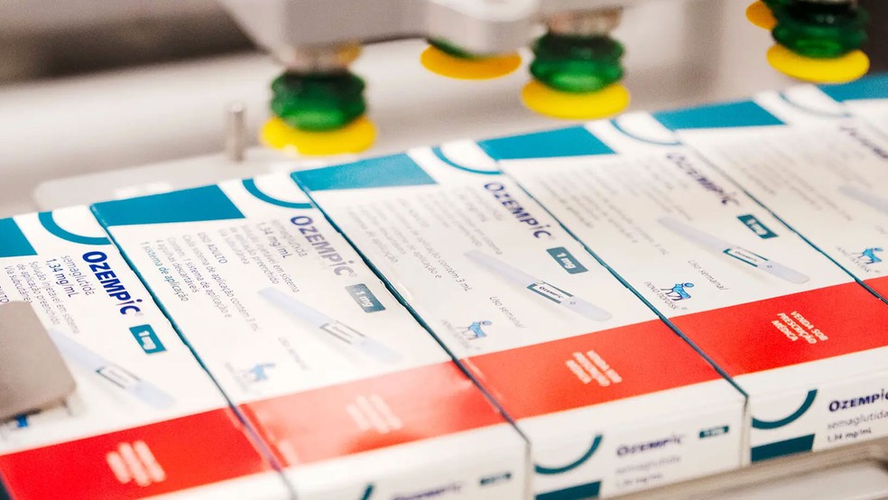 Caixas com Ozempic — Foto: Charlotte de la Fuente / NYT