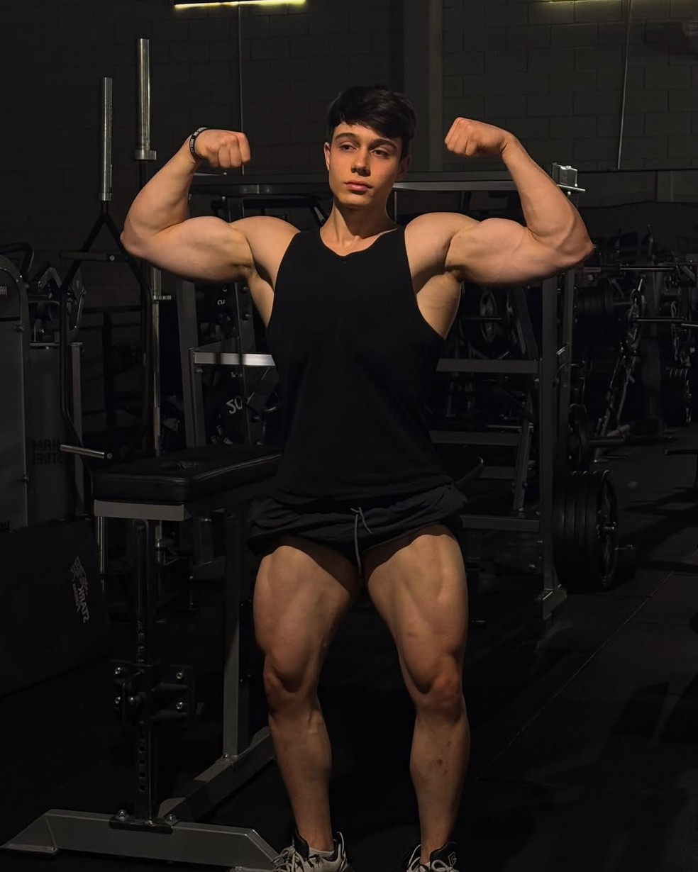 Aos 19 anos, João Pancera é campeão de fisiculturismo — Foto: Reprodução/Instagram