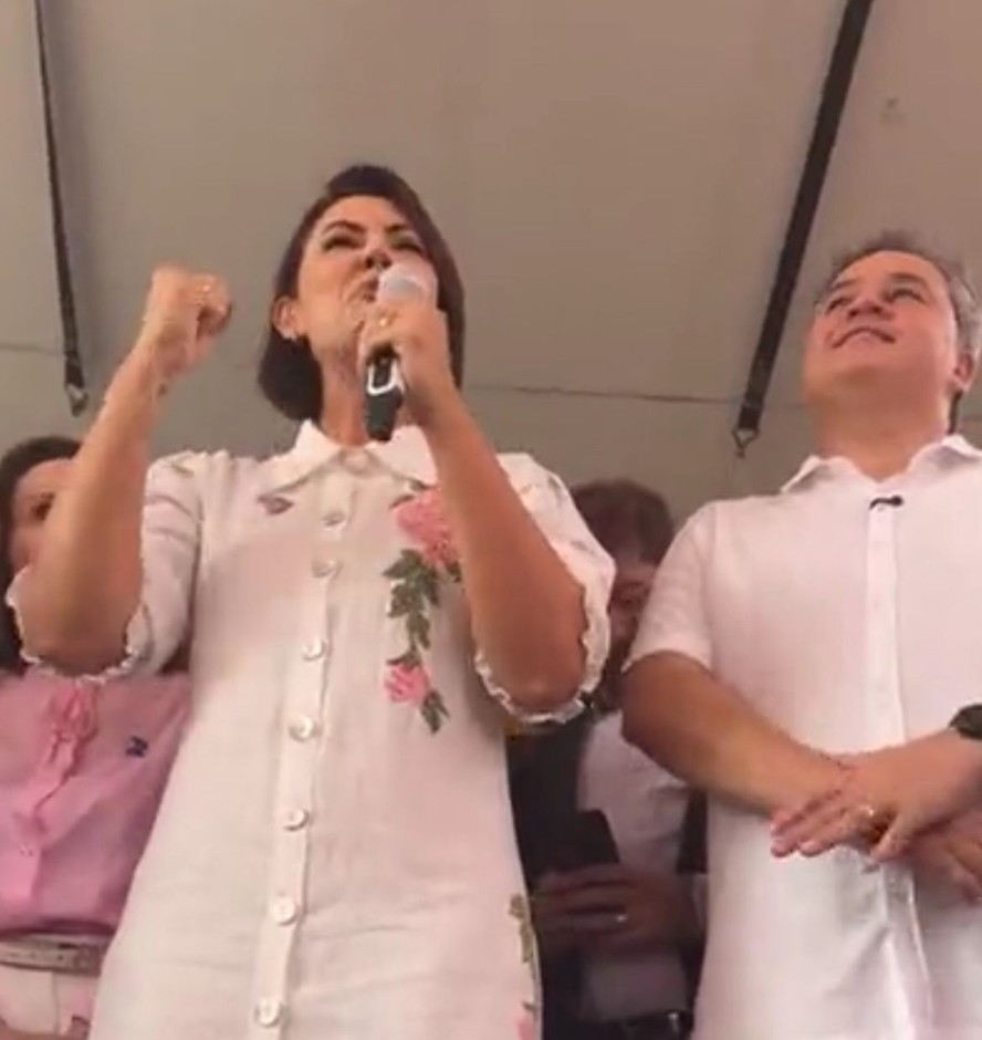Michelle Bolsonaro e Efraim Filho na Paraíba