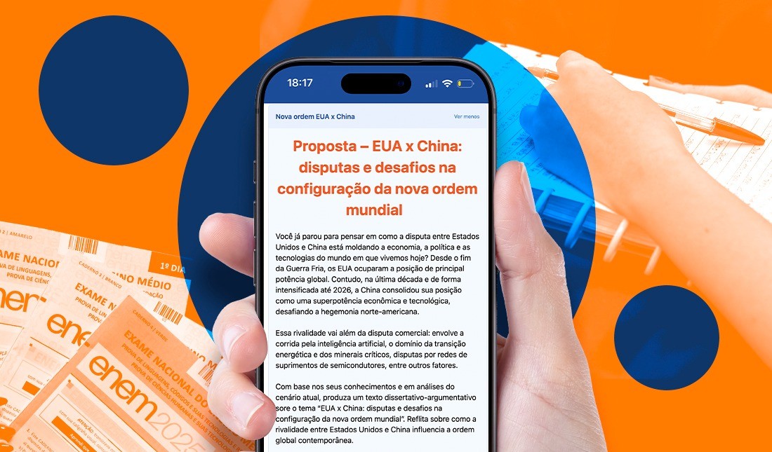 Enem: treine redação sobre disputa entre EUA e China por nova ordem mundial e corrija com IA do GLOBO