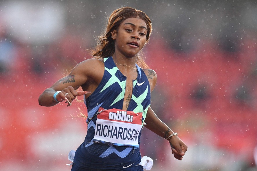Sha'Carri Richardson foi banido das Olimpíadas de Tóquio depois de testar positivo para maconha