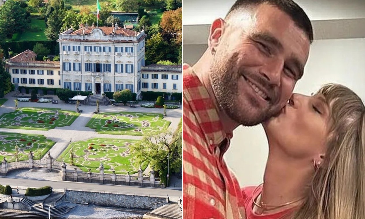 Mordomo, chef, vista do Lago Como: conheça a luxuosa vila em que Taylor Swift e Travis Kelce se hospedaram na Itália 