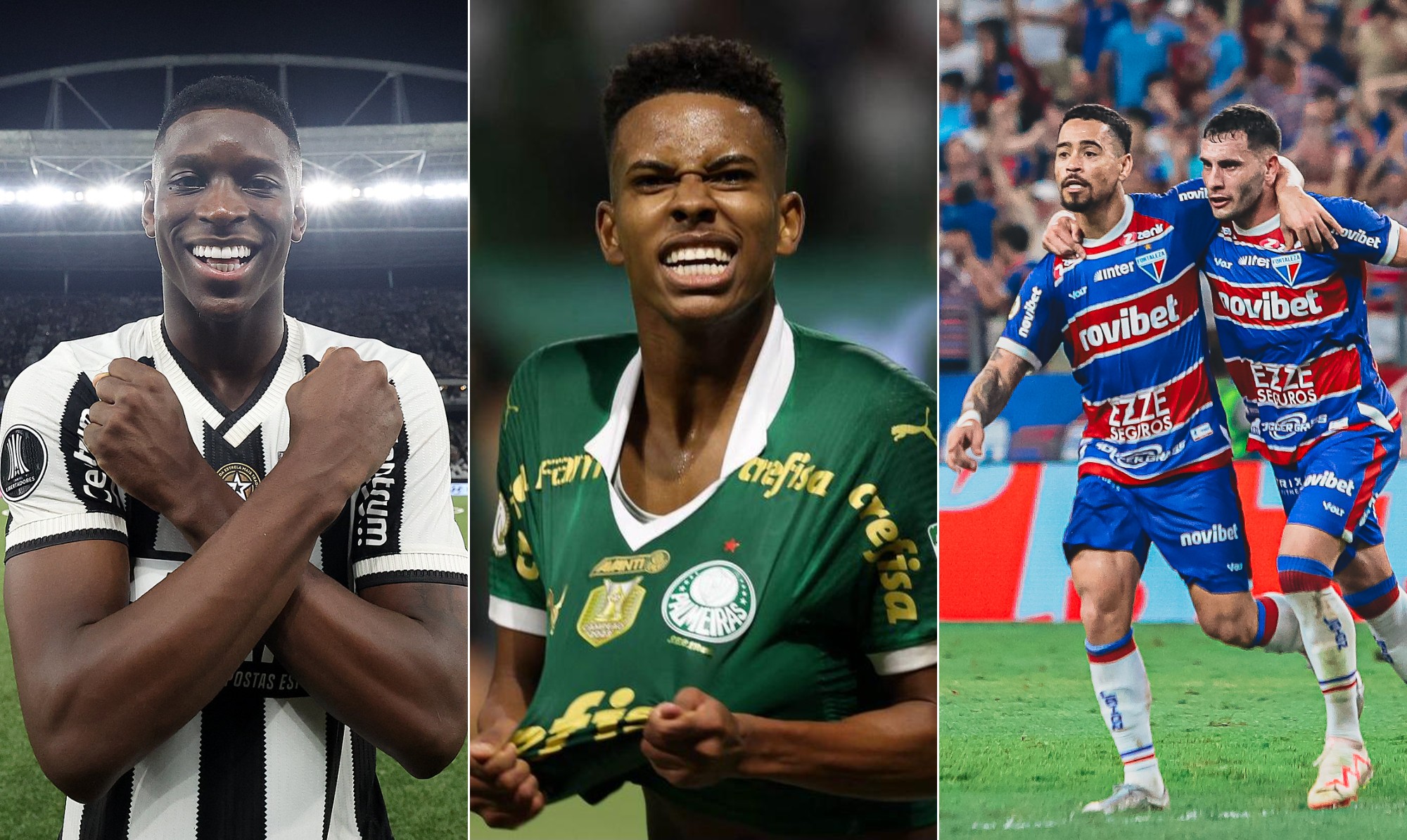 Vale título! Veja o calendário de Botafogo, Palmeiras e Fortaleza nesta reta final de Brasileirão