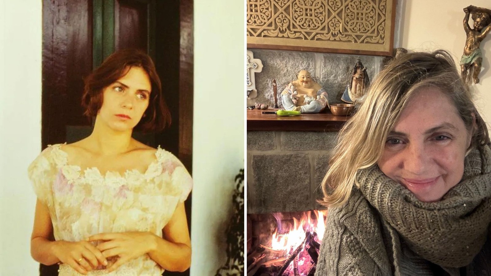 Carla Camurati, conhecida na década de 1980 por novelas como "Sol de verão" e "Fera radical", focou na profissão de diretora e tem trabalhos como "Carlota Joaquina, princesa do Brasil", "Copacabana" e "Irmã Vap - o retorno" — Foto: Globo e Reprodução/Instagram