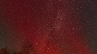Aurora Boreal em New Hampshire — Foto: Reprodução/Steven Hutchins