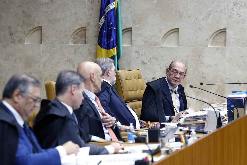 O ministro Gilmar Mendes, durante julgamento no plen�rio do Supremo Tribunal Federal - Foto: O ministro Gilmar Mendes, durante julgamento no plen�rio do Supremo Tribunal Federal