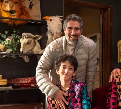 Filho do meio de Marcos Mion, Stefano Mion, de 15 anos, fez sua estreia como ator na série "Vicky e a Musa", do Globoplay, em 2024 — Foto: TV Globo/Estevam Avellar