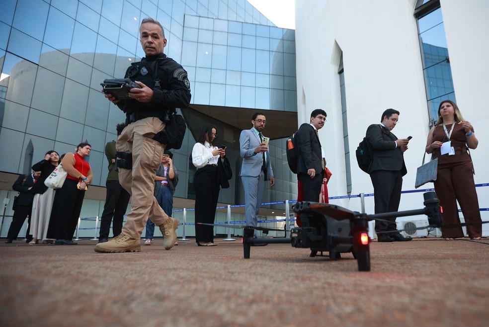 Esquema de segurança no STF — Foto: Cristiano Mariz