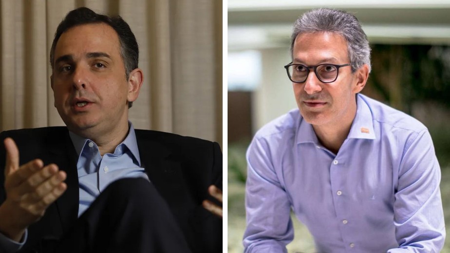O presidente do Senado, Rodrigo Pacheco, e o governador de Minas, Romeu Zema