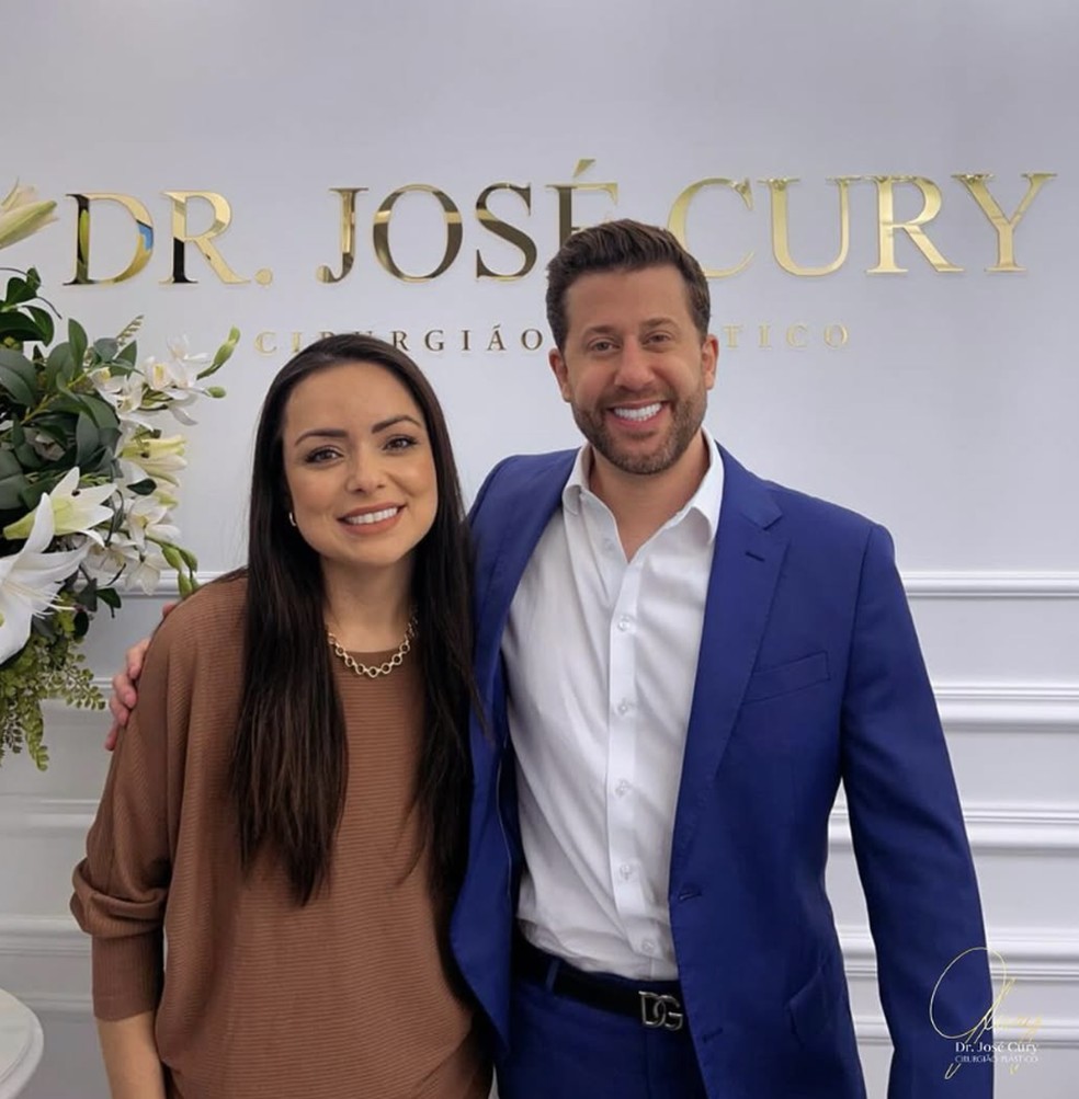 Flavia Calina e Dr. José Cury — Foto: Divulgação