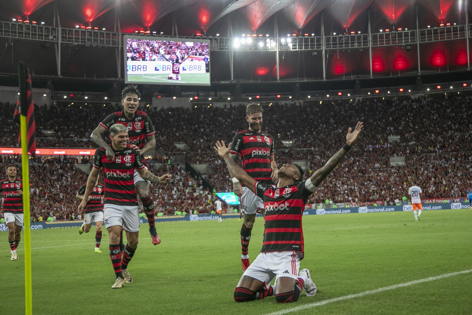 Já em 2024, o Flamengo venceria seu único título neste período, ao bater o Nova Iguaçu na decisão do Campeonato Carioca — Foto: Guito Moreto