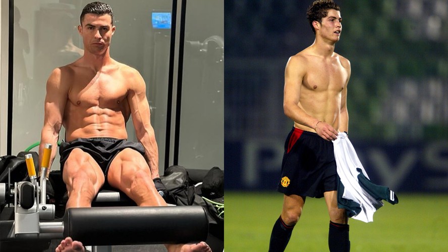 Cristiano Ronaldo transformou o seu corpo ao longo do tempo