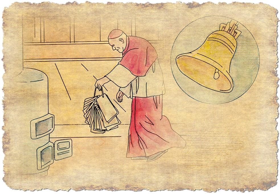 Conclave: Fumaça e sinos — Foto: Arte O GLOBO